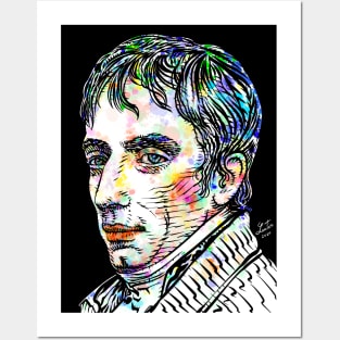 WILLIAM WORDSWORTH watercolor and ink portrait Posters and Art